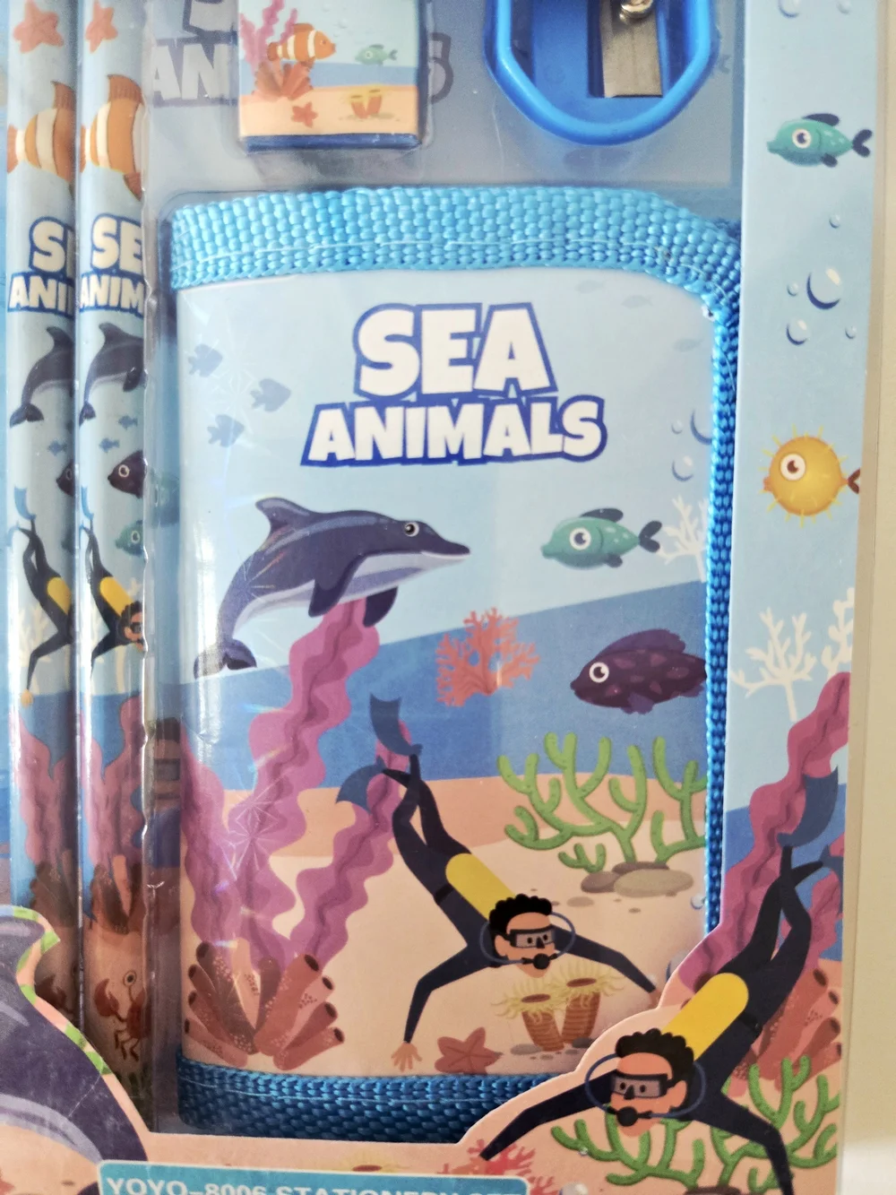 6PC. Sea Animals Kids Stationery Gift School Supplies Set